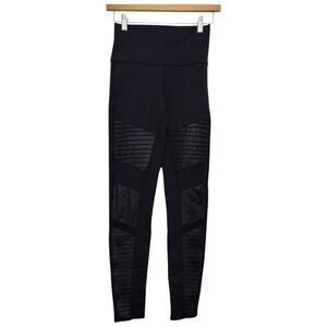 Alo Yoga 7/8 High-Waist Moto Legging Women's‎ S Black Athletic Gym Workout